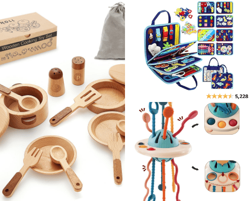 Montessori Toddler Items cover photo collage
