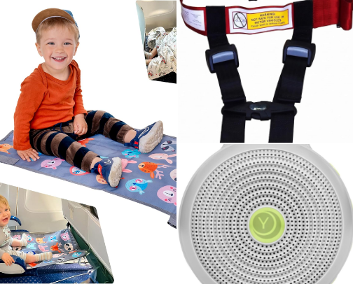 Toddler Airplane Travel Sanity: 20 Products That Stop the Screaming cover photo collage