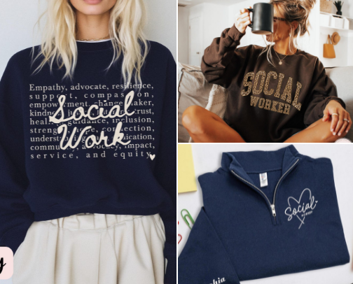 Social Work Merch cover photo collage