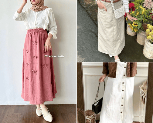 Rok wanita kekinian cover photo collage