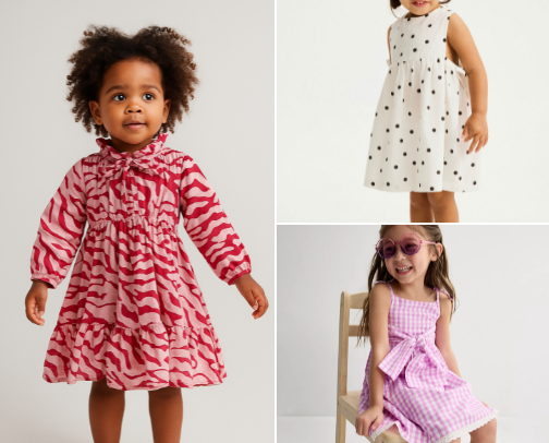 The Cutest Girls’ Clothes with Prints & Patterns cover photo collage