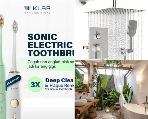 Bathroom cover photo collage