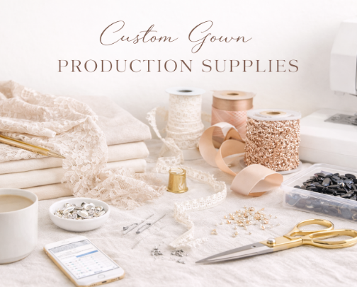 Custom Gown Production Supplies cover photo collage