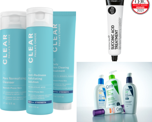 SKIN CARE ESSENTIALS FOR ACNE PRONE SKIN ✨ cover photo collage