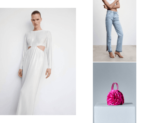 MANGO woman clothes x accessorizes cover photo collage