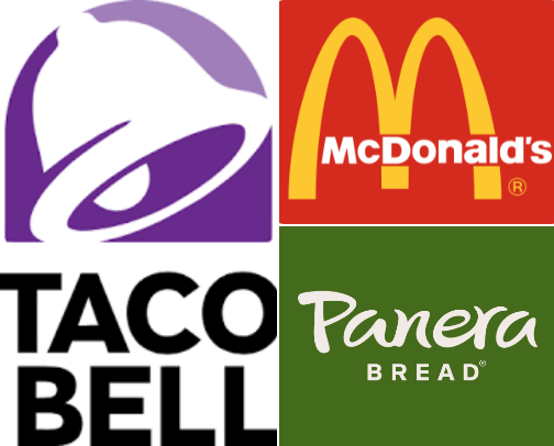 My favorite fast food and restaurants cover photo collage