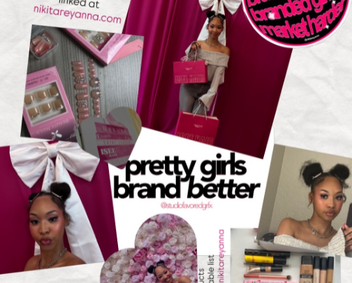 the pinky girlala glam cover photo collage