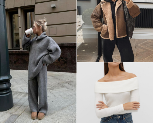 clothing for the colder weather 🧦☕️ cover photo collage