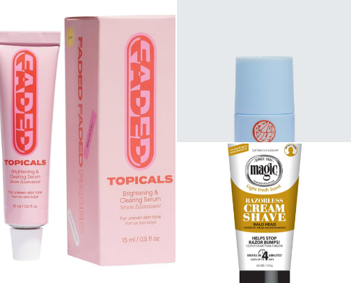 Products for a smooth shave cover photo collage