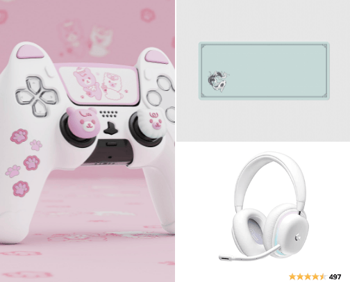 aesthetic girl gamer must haves- ღවꇳවღ cover photo collage