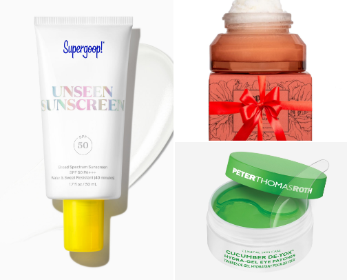gentle skincare and facial recs!! cover photo collage