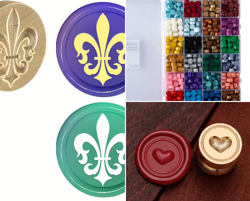 Sealing Wax art supplies I use cover photo collage