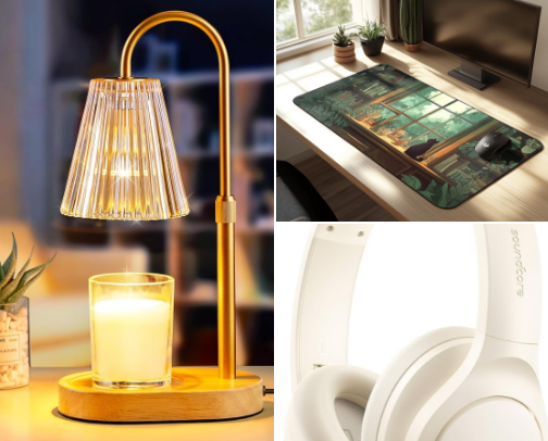 My Cozy & Calm Work From Home Desk Setup as a 9–5 Woman cover photo collage