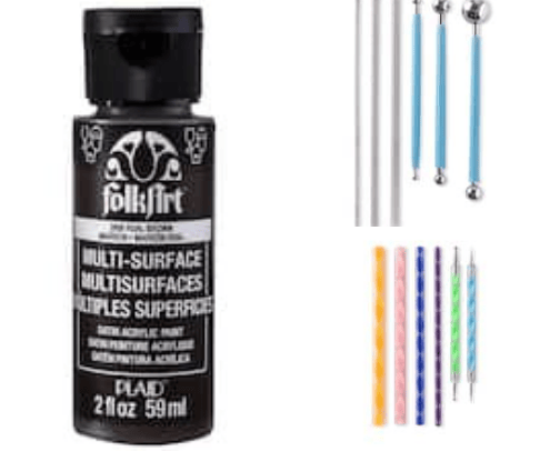 Painting tools cover photo collage