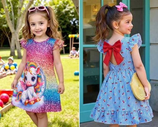 Cute Summer Outfits for Girls Ages 4 - 7 cover photo collage