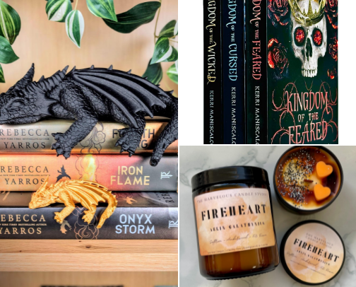 Ultimate Romance and Fantasy Book Merch & Gift Guide 🐉✨ cover photo collage