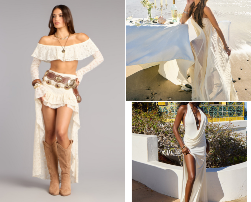 When they say the theme is White🤍 then you wore these😎 (Dress Edition) cover photo collage