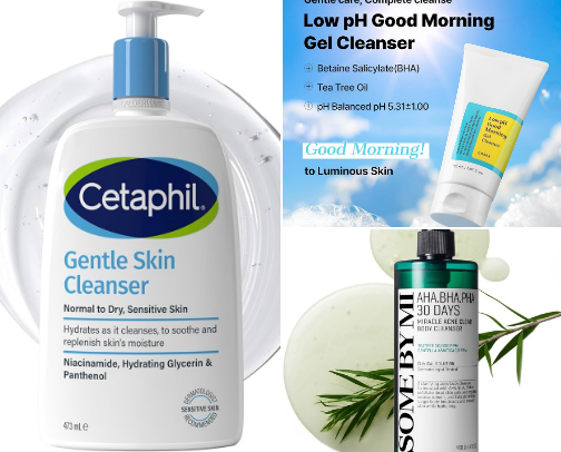 ✨ 22 Best Women's Facial Cleansers: Solutions for Sensitive & Acne-Prone Skin ✨ cover photo collage