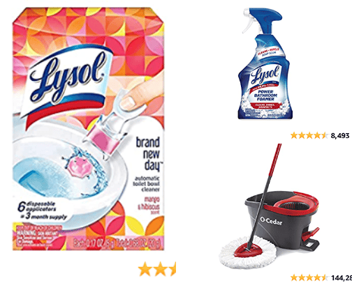 Household Cleaning Items cover photo collage