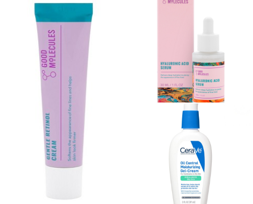 over 40 skin care products cover photo collage