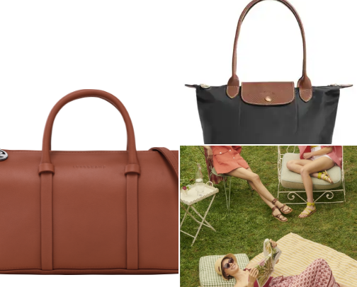 Longchamp Bags and Clothing cover photo collage