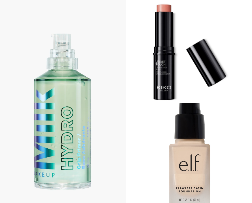 Essential makeup products💄 cover photo collage