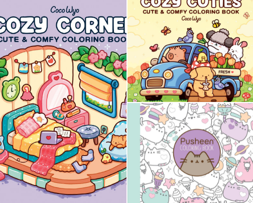 the cutest colouring books cover photo collage
