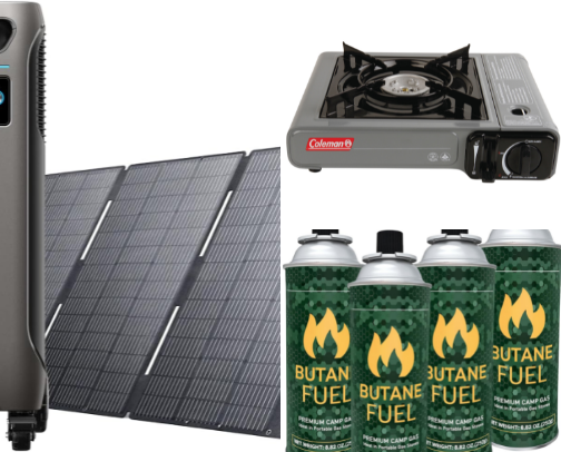 Emergency supplies cover photo collage