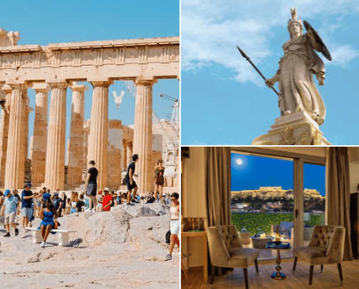 Athens travel guide cover photo collage