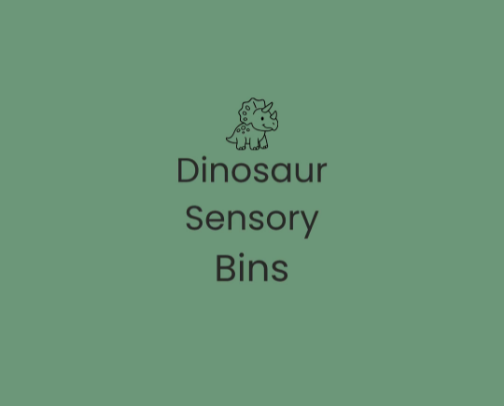 Dinosaur Sensory Bins cover photo collage