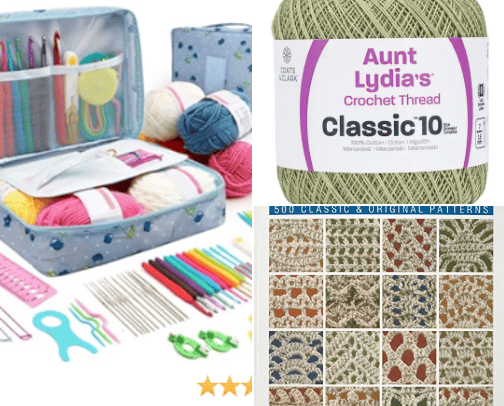 Hooked Creations: Your Ultimate Crochet Affiliate Guide cover photo collage