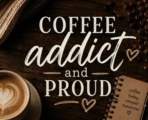 A healthy and not problematic coffee addiction cover photo collage