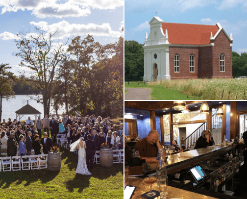 Southern Maryland wedding venues cover photo collage