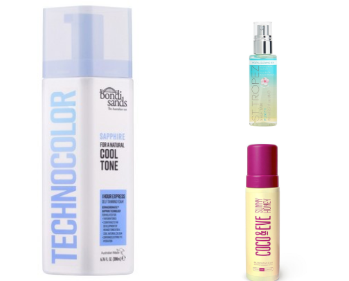 Best Tanning Oils & Lotions, Self Tanner Natural Glow for Pale Sensitive Skin cover photo collage