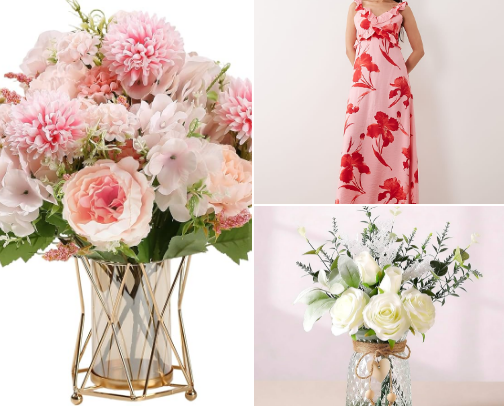 Florals for spring...ground breaking cover photo collage