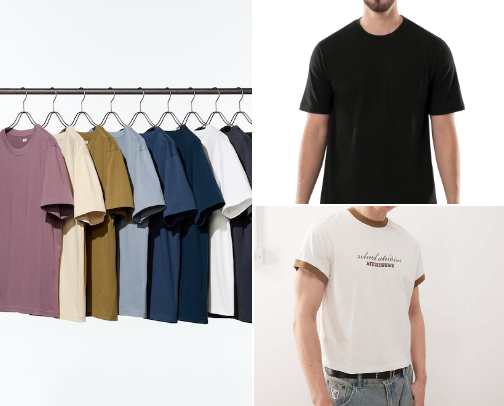 Tshirt Men oversized cover photo collage
