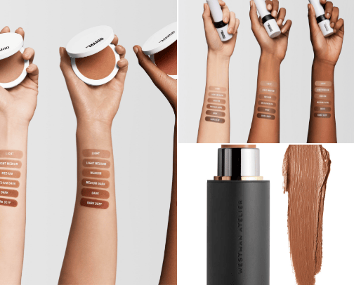 Cream bronzers cover photo collage