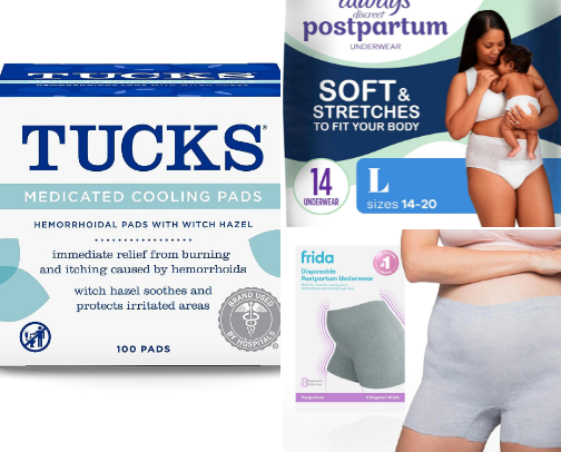 Postpartum Essentials - Amazon Links cover photo collage