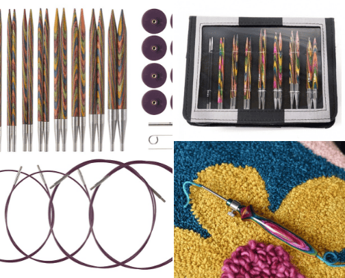 Knitting needles cover photo collage