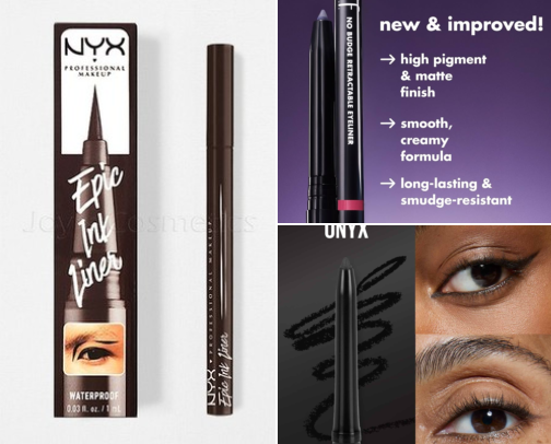 Waterproof eyeliners cover photo collage