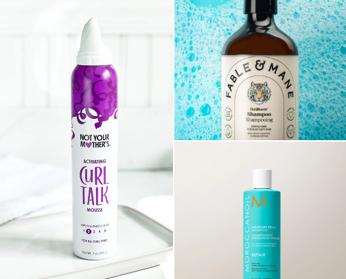 Curly hair needs cover photo collage