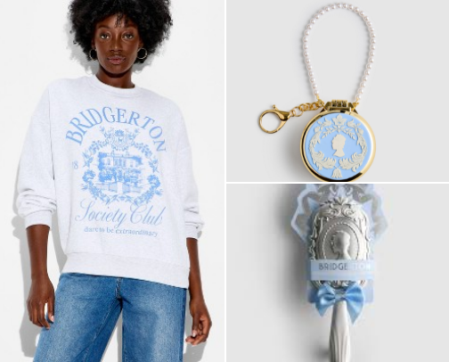Bridgerton themed items cover photo collage