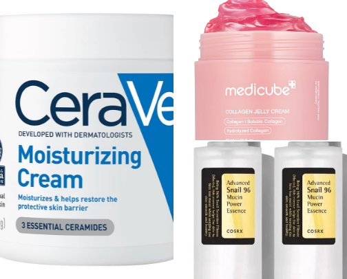 Beauty recs for glowing skin cover photo collage