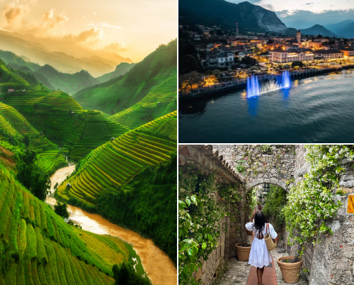 Travel cover photo collage