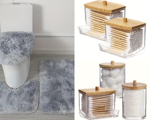 Temu bathroom stuff🛁🧼🚽 cover photo collage