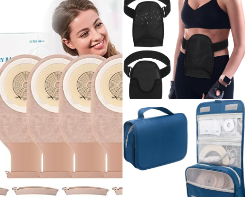 20-Pack Colostomy Bags — One-Piece Ostomy Pouches with Clamp, Comfortable & Leak-Resistant cover photo collage