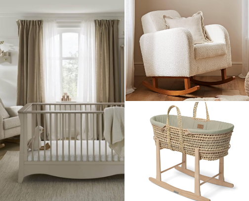 Shop our nursery - Neutral beige sage green nursery decor and must have items cover photo collage