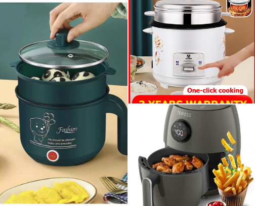Kitchen appliances cover photo collage