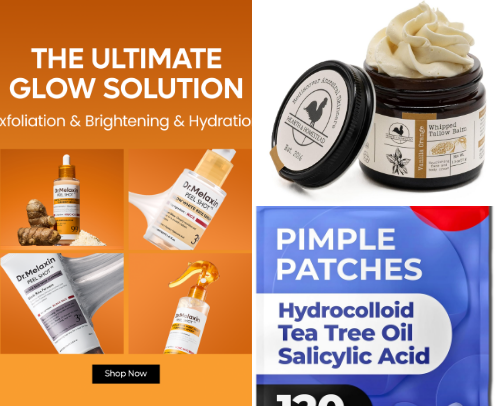 My favorite skincare cover photo collage