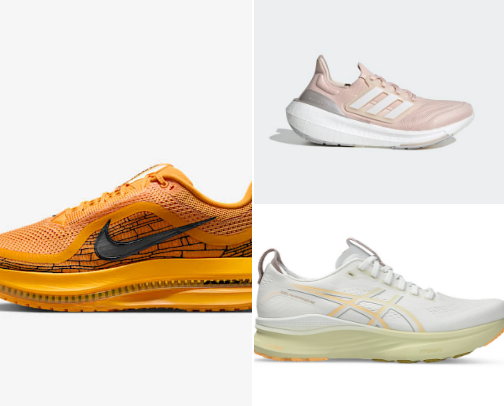 “I can’t run without these!  My running shoes make every mile feel lighter.” cover photo collage